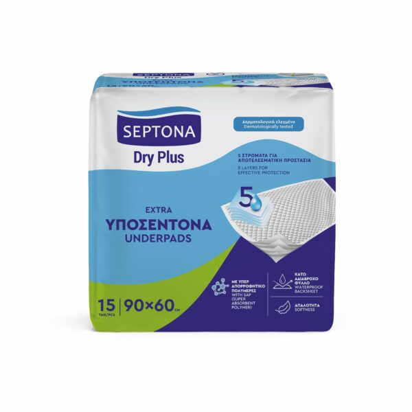 Septona UNDERPADS DRY PLUS 90X60 15 PCS