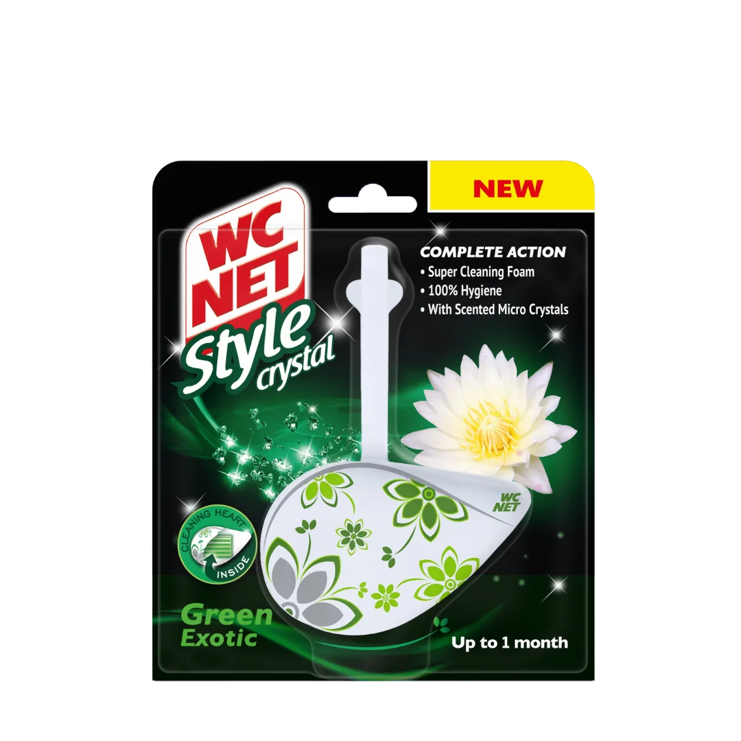 WC NET Toilet Block Style Crystal Green Exotic 1pc