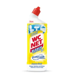 WC NET Toilet Cleaner Bleach Gel Lemon 750ml