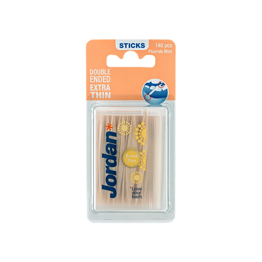 Jordan Dental Sticks Double Ended Extra Thin, 100 units