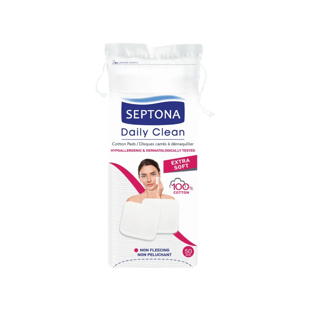 SEPTONA SQUARE COTTON PADS 50 PCS