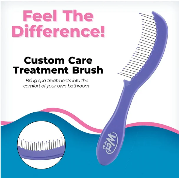 WB Custom Care Thin Hair Detangling Comb-Purple - Image 3