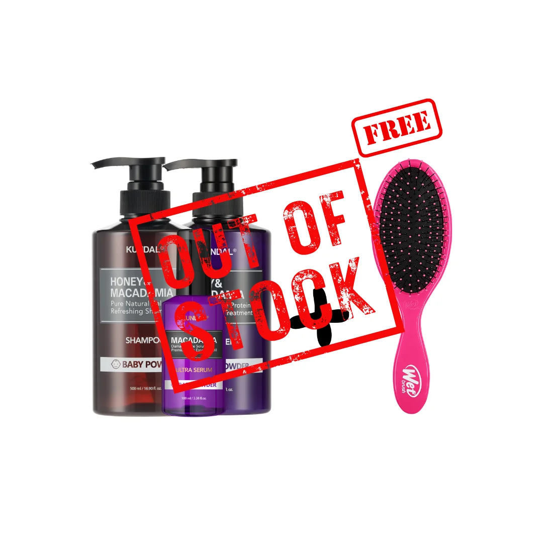 كوندال مجموعة العناية بالشعر برائحة بودرة الأطفال مع فرشاة ويت برش مجانا