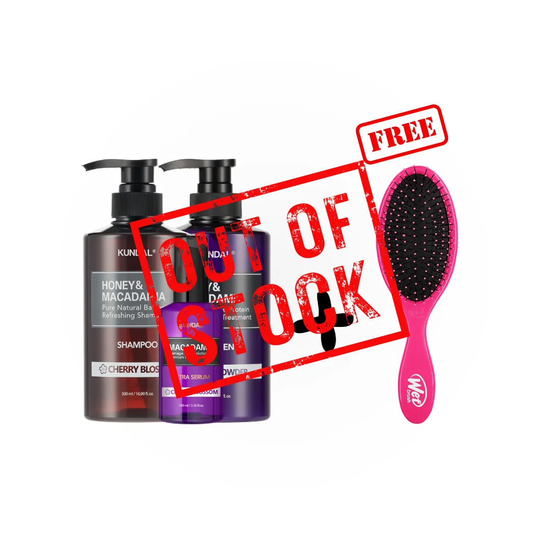 كوندال مجموعة العناية بالشعر برائحة زهرة الكرز مع فرشاة ويت برش مجانا
